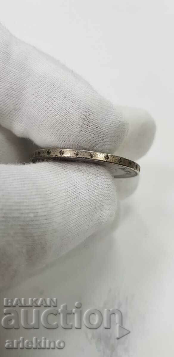 Rare silver coin 5 pesetas 1894 Spain - 6