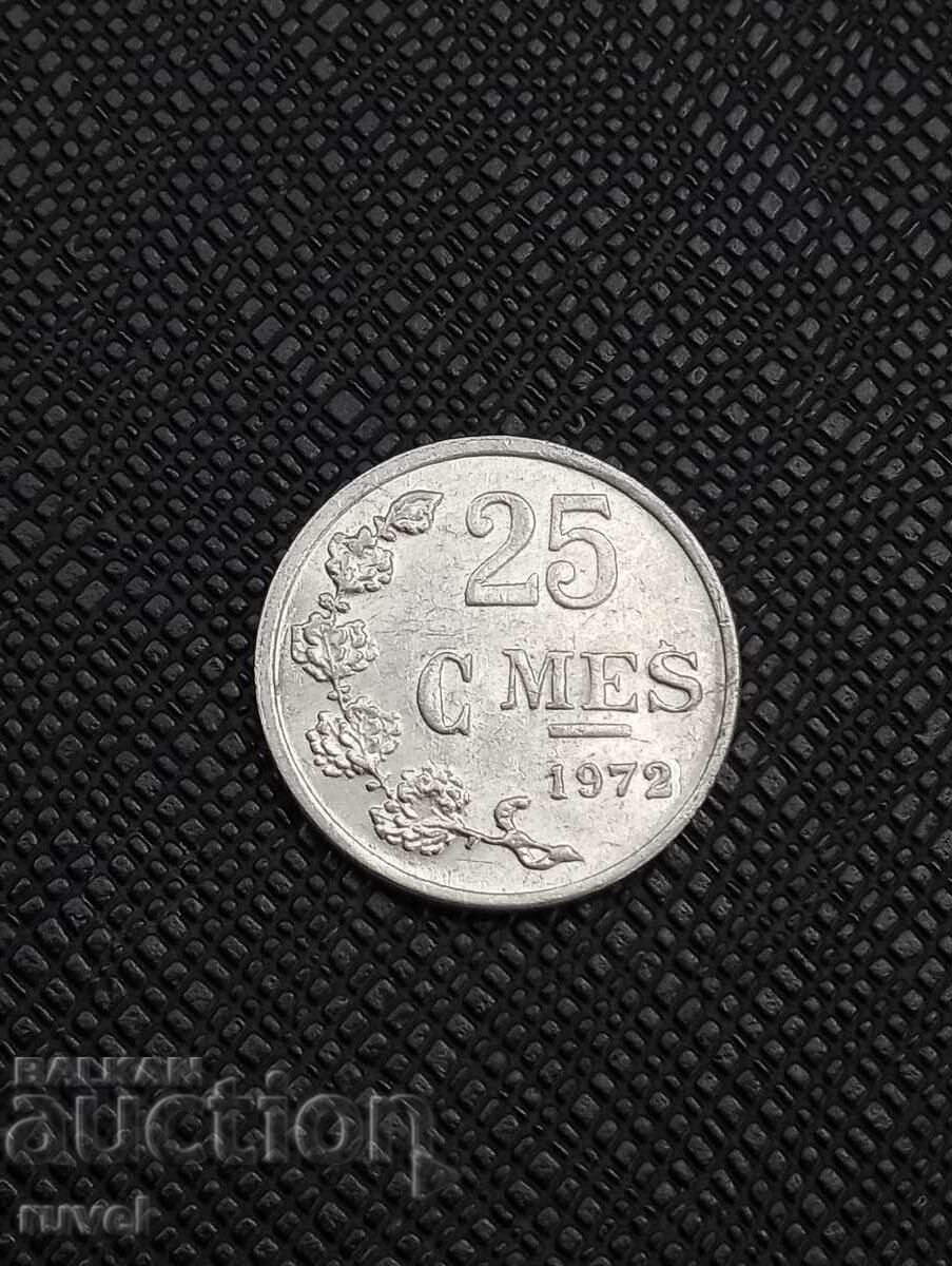 Luxembourg 25 centimes 1972 Luxembourg 25 centimes 1972