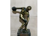 Bronze statuette discus thrower figure figurine plastic