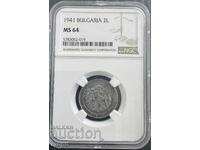 2 BGN 1941 MS 64 NGS