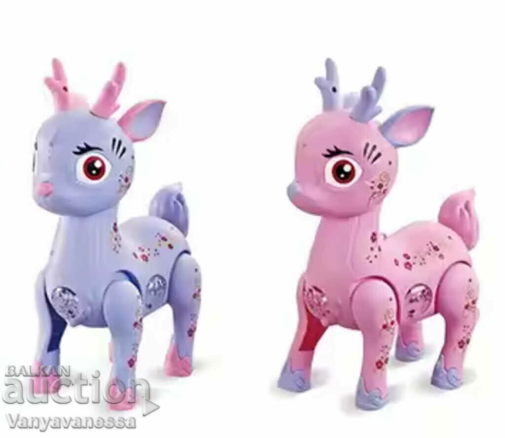 Musical toy deer - glowing and walking