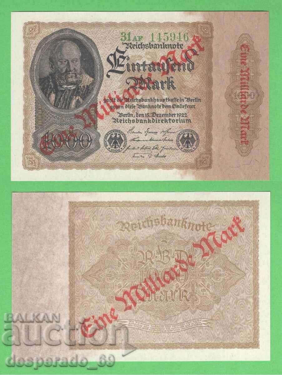 (¯`'•.¸ΓΕΡΜΑΝΙΑ 1 δισεκατομμύριο μάρκα 1923 UNC (1)¸.•'´¯)