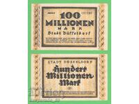 (¯`'•.¸GERMANY (Düsseldorf) 100 million marks 1923 aUNC ¯)