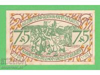 (¯`'•.¸NOTGELD (πόλη. Zeulenroda) 1921 UNC- -75 pfennig¸.•'´¯)