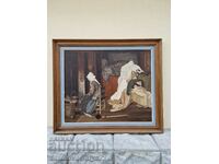 A wonderful antique Belgian oil on canvas painting