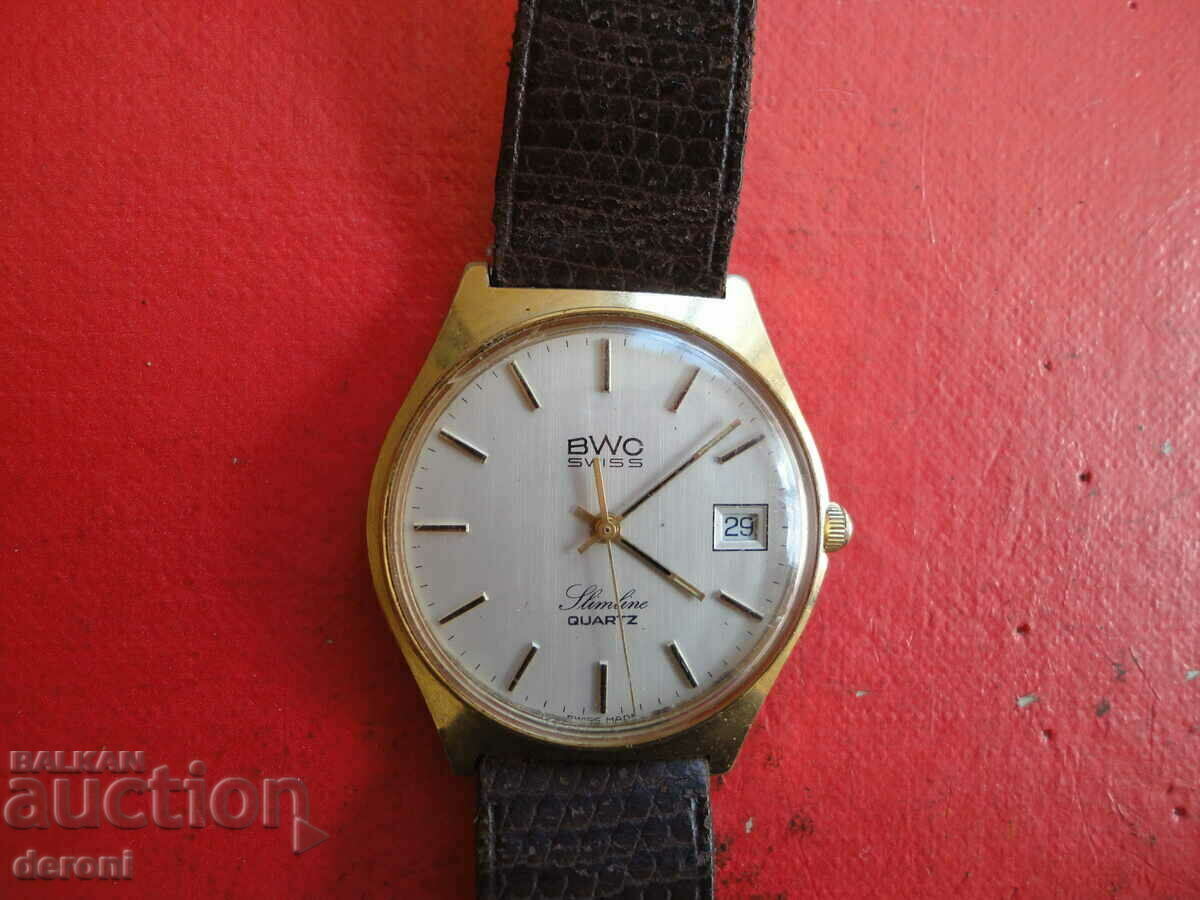 BWC Gold Plated Swiss Watch - 7