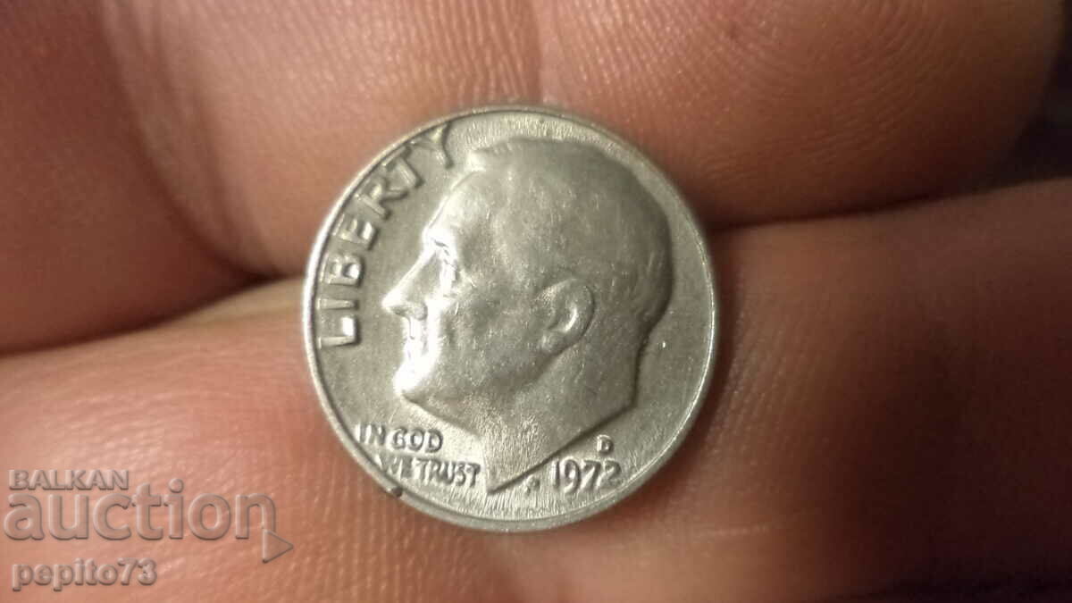 US 1 dime, 1972