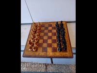 A large wooden chess