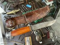 Old Solingen hunting knife with a canine bakelite handle