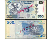 ❤️ ⭐ Congo DR 2002 500 φράγκα Δείγμα Δείγμα UNC νέο ⭐ ❤️