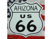Placă metalică ROUTE 66 US ARIZONA