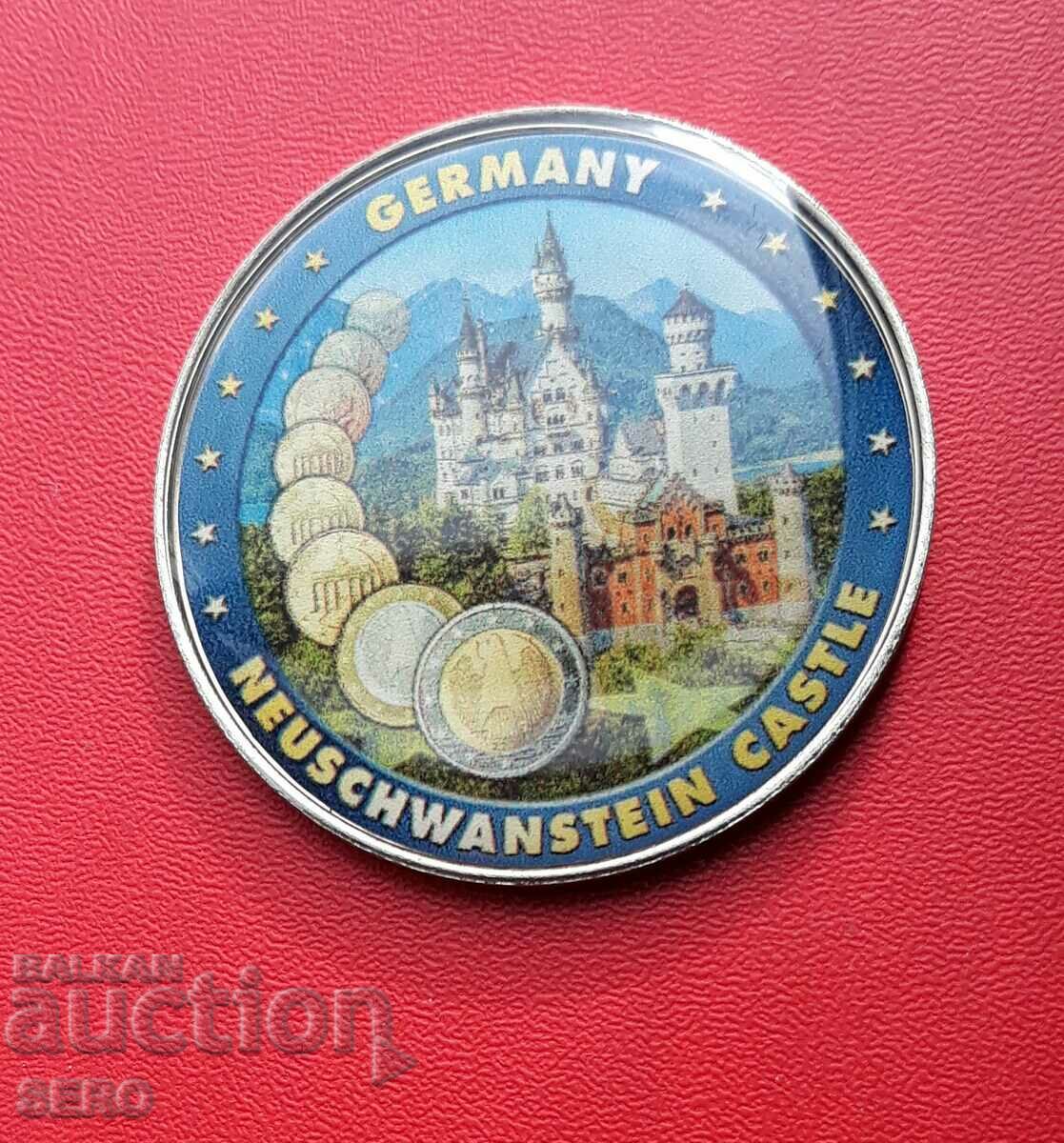 Germany-medal/colored/-Castle Neuschwanstein.