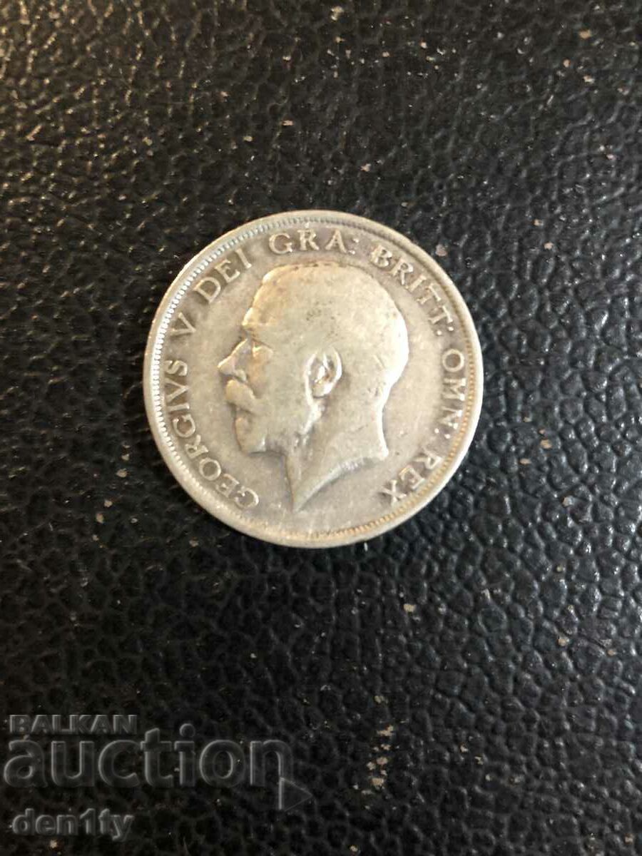 silver coin 1915 half crown