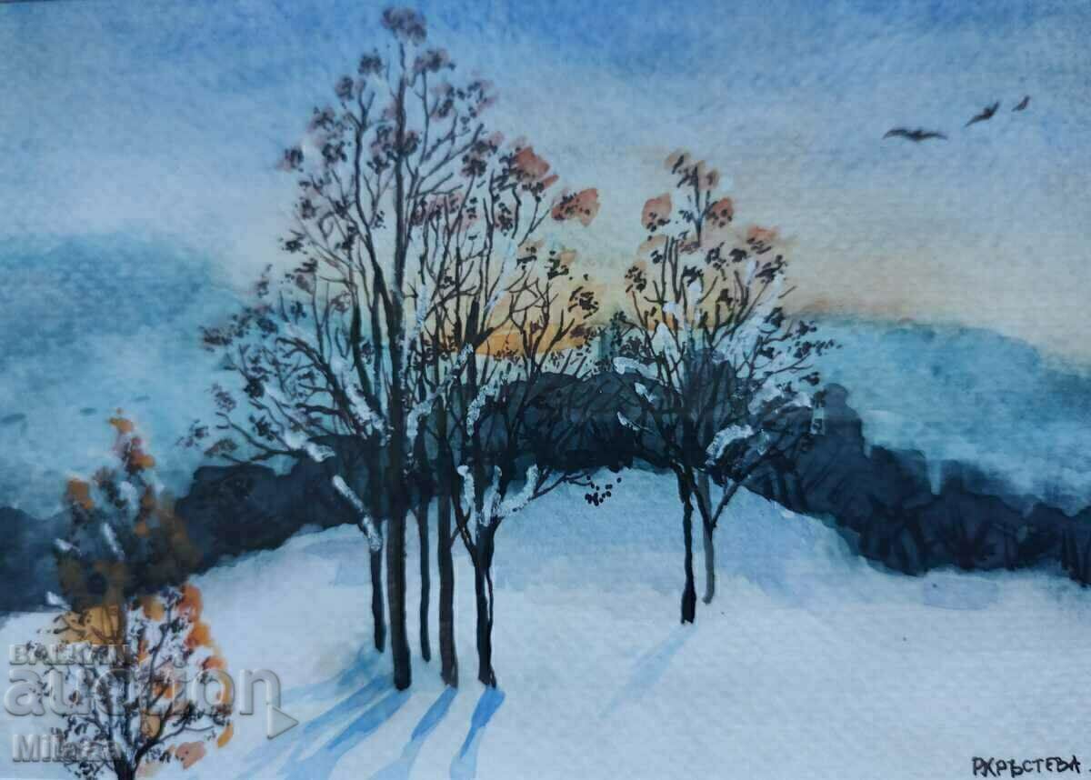 Πρωτότυπος πίνακας - ακουαρέλα με τιμή 40.00 BGN | € 20.45 Πρωτότυπος πίνακας - ακουαρέλα με τιμή 40.00 BGN | € 20.45