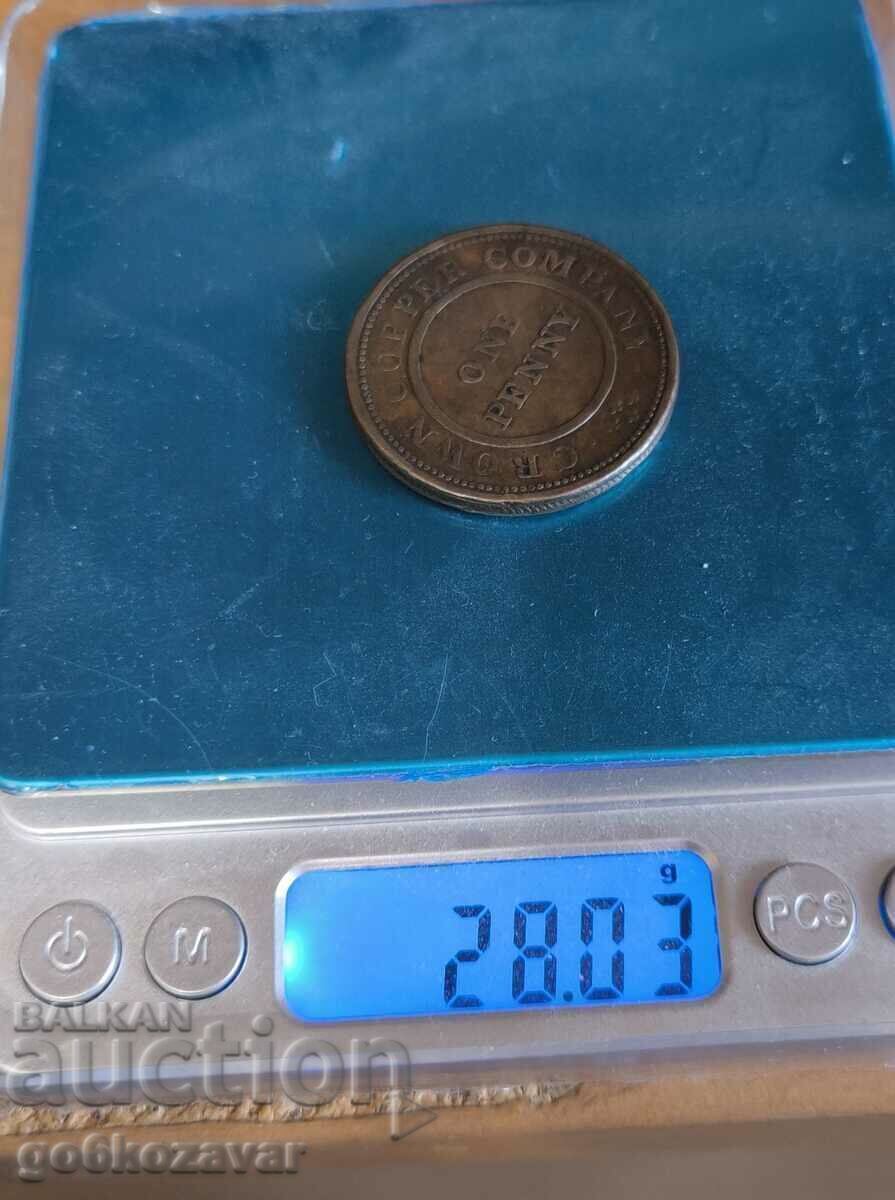 Доставка на Великобритания пени токен 1811г Рядко R Качество !