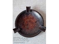 Old copper ashtray