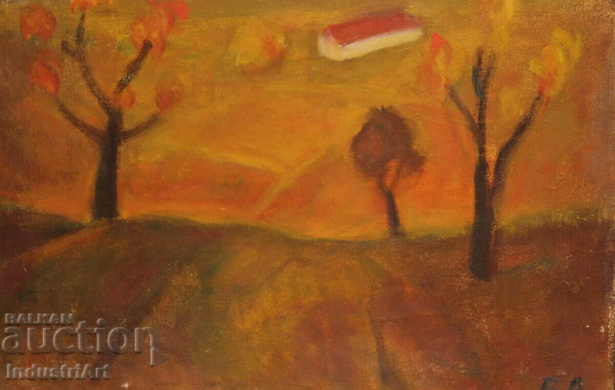 Mountain landscape - old oil painting signed - 5 Mountain landscape - old oil painting signed - 5