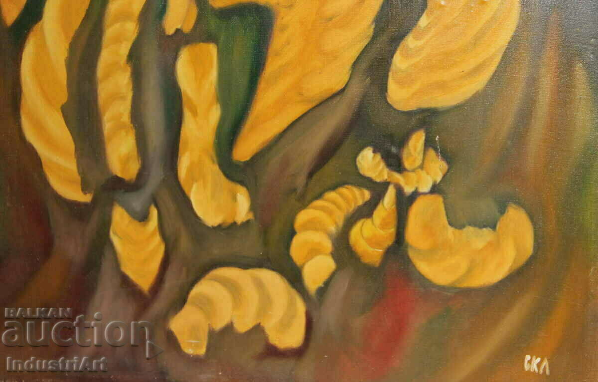 Surrealist painting rotten apple with worms still life - 6 Surrealist painting rotten apple with worms still life - 6