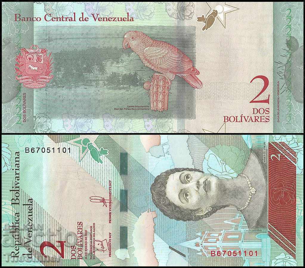 VENEZUELA 2 Bolivare VENEZUELA 2 Bolivare, P-101a, 2018 UNC /c