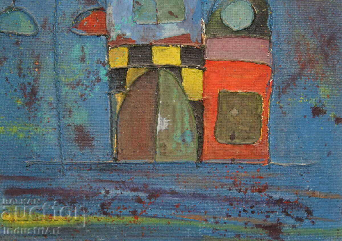 Oil painting collage landscape with church - 7 Oil painting collage landscape with church - 7