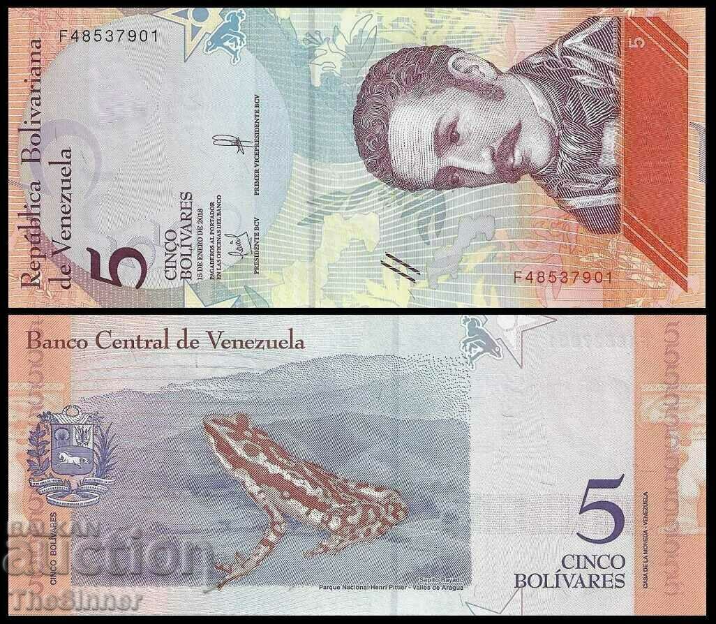 VENEZUELA 5 VENEZUELA 5 Bolivares, 2018, P-102 UNC /c