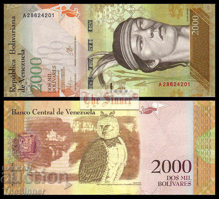 VENEZUELA 2000 VENEZUELA 2000 Bolivares P-96a.1 2016 UNC /c