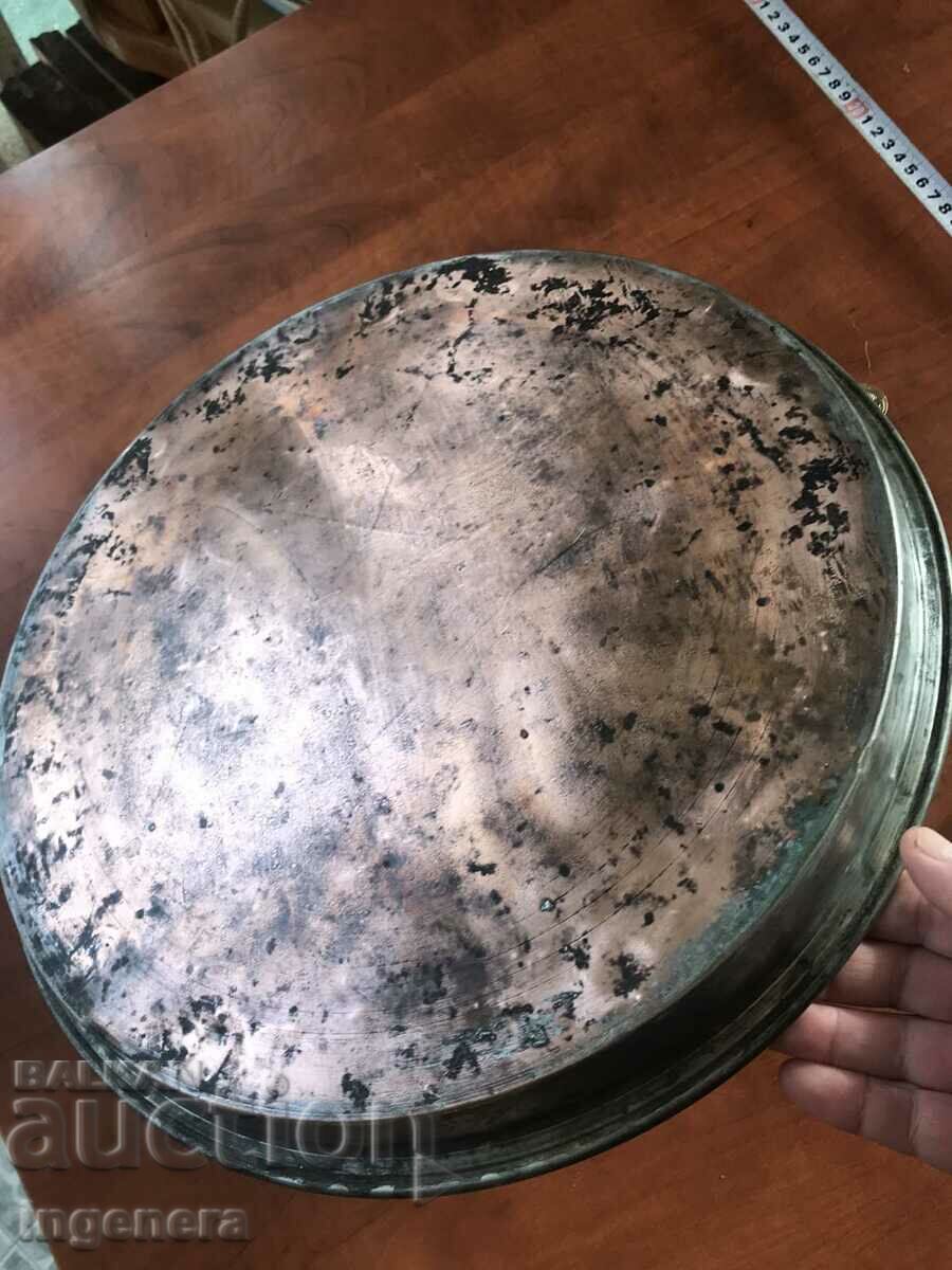 LARGE COPPER COPPER SIGNATURE TRAY ANTIQUE FROM IMPERIAL TIMES-INSCRIPTION - 5 LARGE COPPER COPPER SIGNATURE TRAY ANTIQUE FROM IMPERIAL TIMES-INSCRIPTION - 5