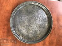 LARGE COPPER COPPER SIGNATURE TRAY ANTIQUE FROM IMPERIAL TIMES-INSCRIPTION