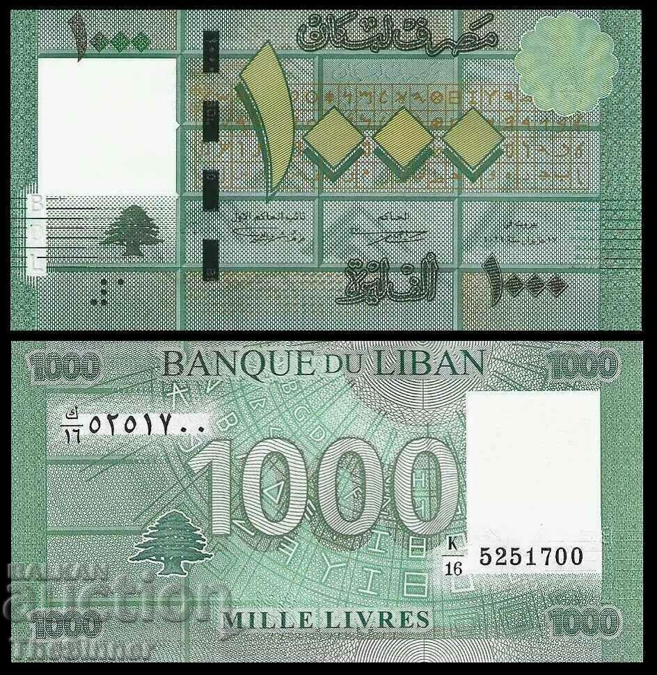 ЛИВАН 1000 Ливри LEBANON 1000 Livres, 2016, P-90 UNC /c