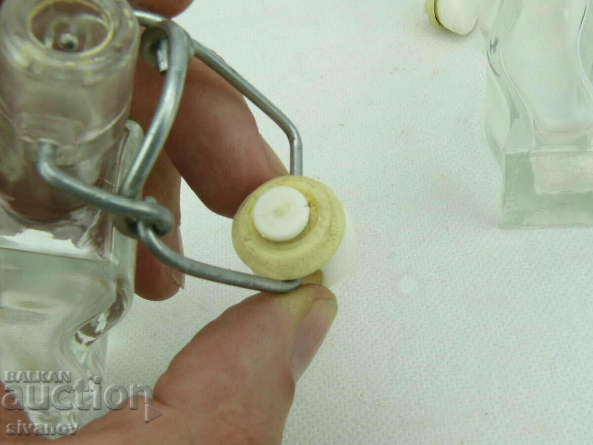 Interesting small glass bottles 2 pieces #2405 - 6 Interesting small glass bottles 2 pieces #2405 - 6