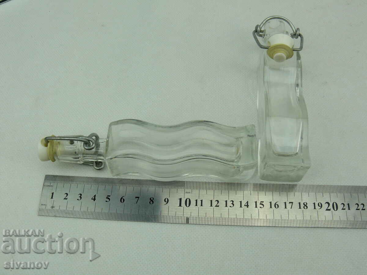 Interesting small glass bottles 2 pieces #2405 - 7 Interesting small glass bottles 2 pieces #2405 - 7