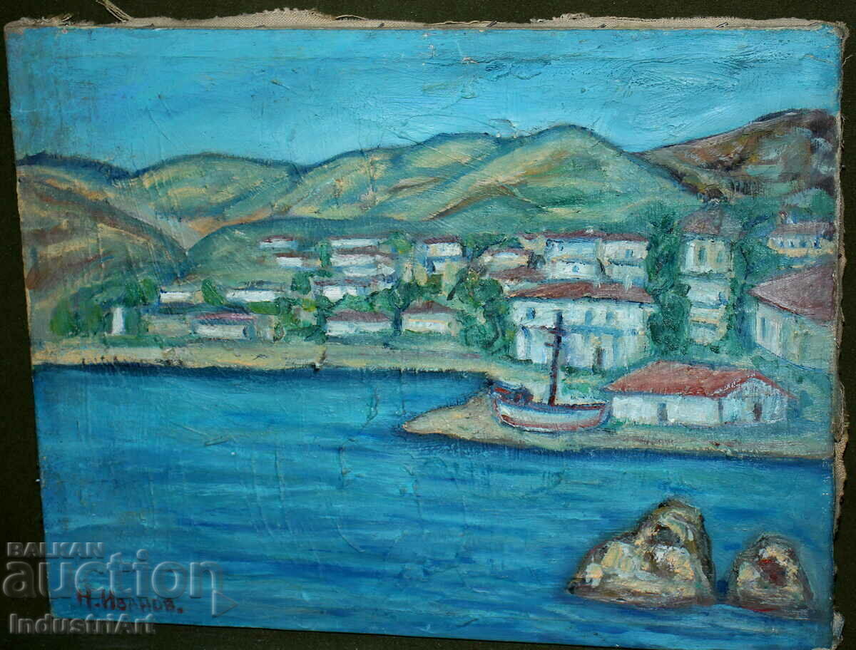 Seascape - oil painting signed N. Ivanov with price 400.00 BGN | € 204.52 Seascape - oil painting signed N. Ivanov with price 400.00 BGN | € 204.52