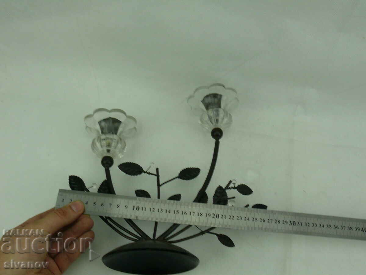 Old metal flower candle holder #2410 - 6 Old metal flower candle holder #2410 - 6