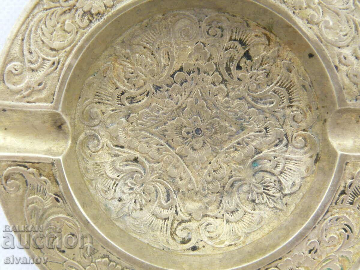 Auction Old Brass Ashtray #2418 Auction Old Brass Ashtray #2418