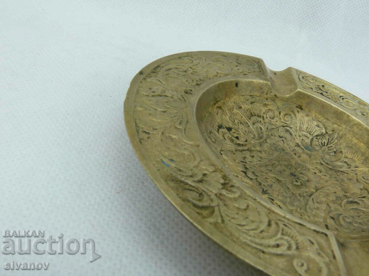 Old Brass Ashtray #2418 - 5 Old Brass Ashtray #2418 - 5