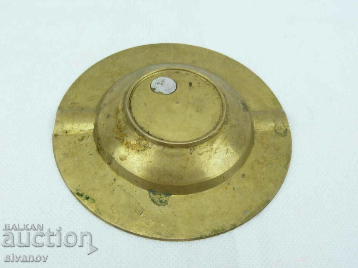 Old Brass Ashtray #2418 - 6 Old Brass Ashtray #2418 - 6