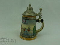 Old Small Beer Mug Prague Czech Republic Souvenir #2422