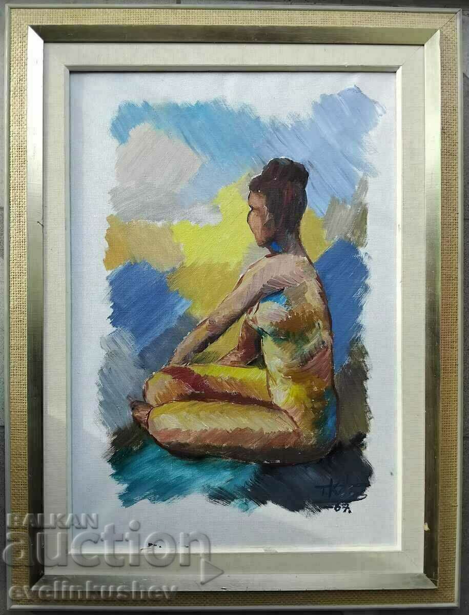 Large oil painting of a nude female body - 5