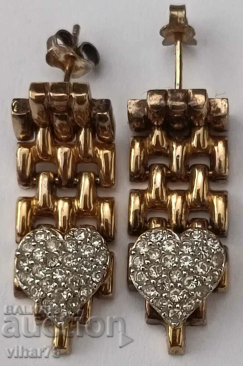 Branded silver earrings with gold plating with price 125.99 BGN | € 64.42 Branded silver earrings with gold plating with price 125.99 BGN | € 64.42