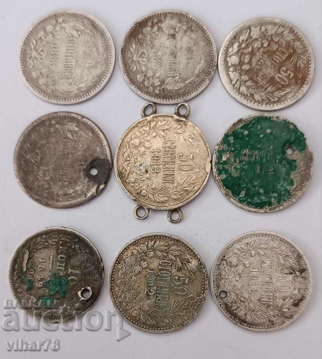 Delivery of Lot of 8 pieces 50 cents and one 10 kopecks Delivery of Lot of 8 pieces 50 cents and one 10 kopecks