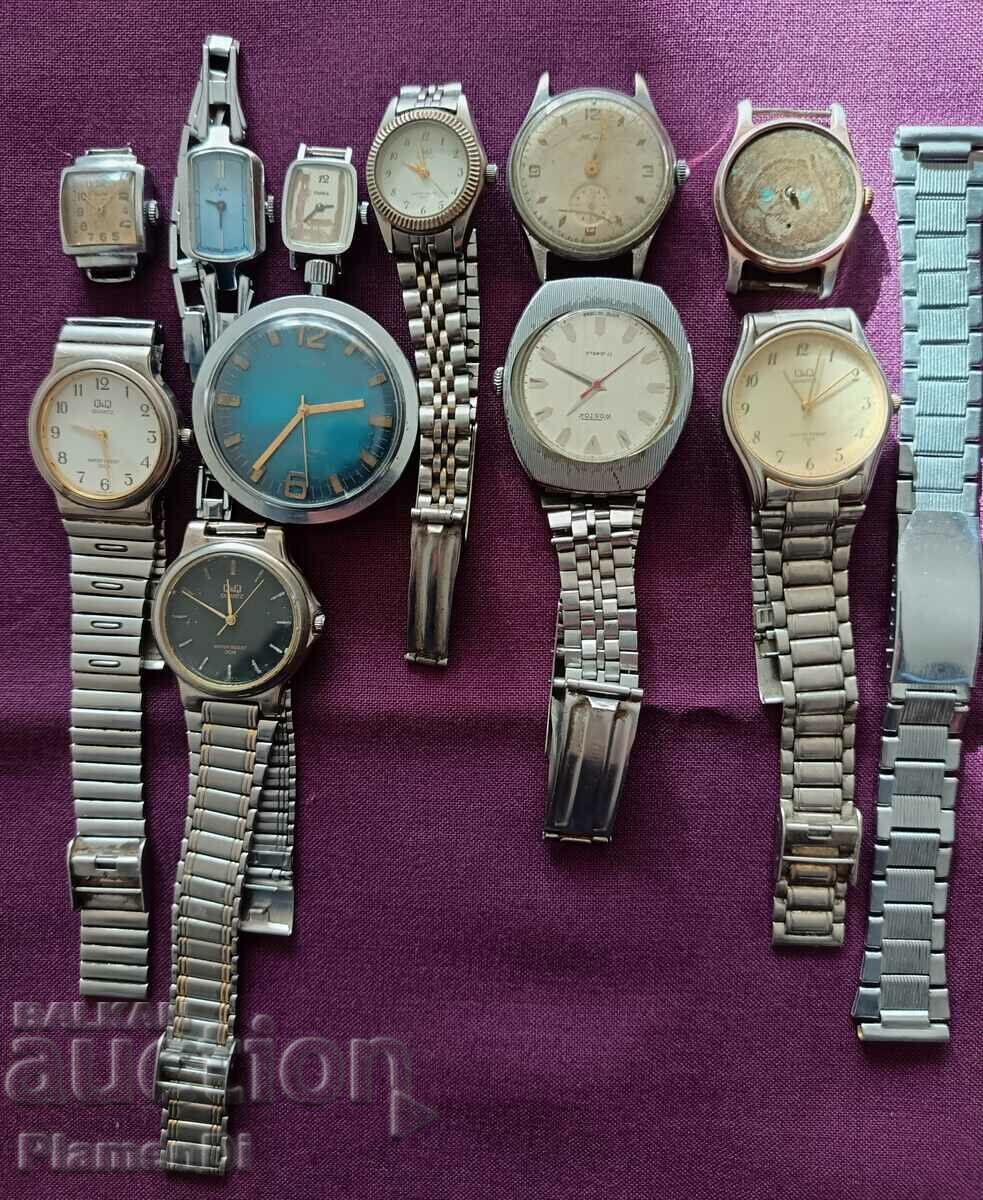 Lot of old damaged watches 11 pieces.