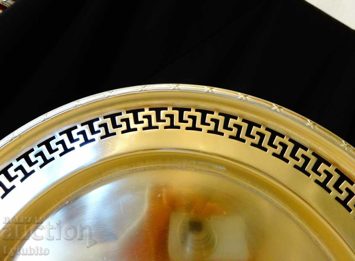 Silver-plated bronze tray, Versace platter with price 39.00 BGN | € 19.94 Silver-plated bronze tray, Versace platter with price 39.00 BGN | € 19.94