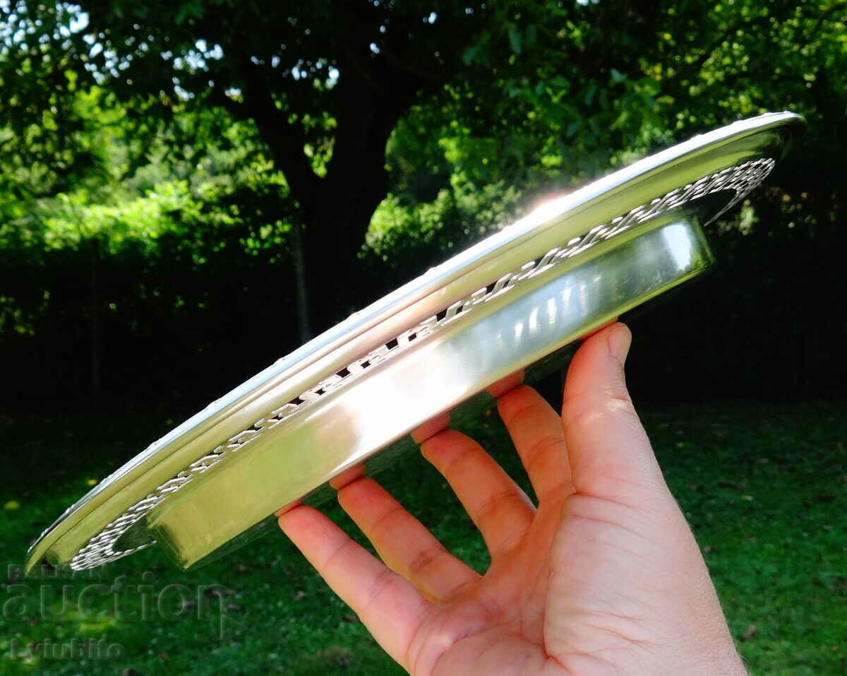Delivery of Silver-plated bronze tray, Versace platter Delivery of Silver-plated bronze tray, Versace platter