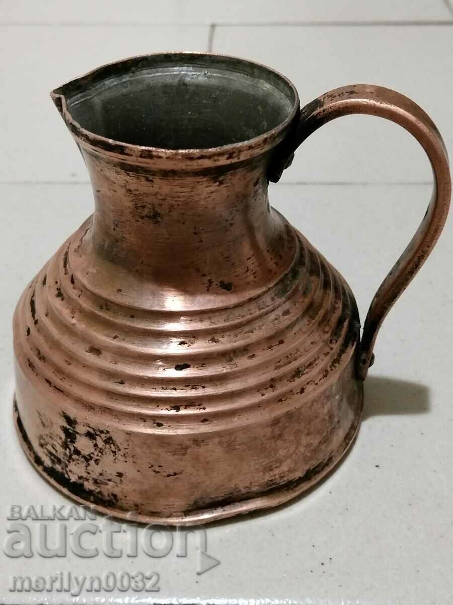 Copper tinned jug copper, copper vessel cup goblet with price 64.00 BGN | € 32.72 Copper tinned jug copper, copper vessel cup goblet with price 64.00 BGN | € 32.72