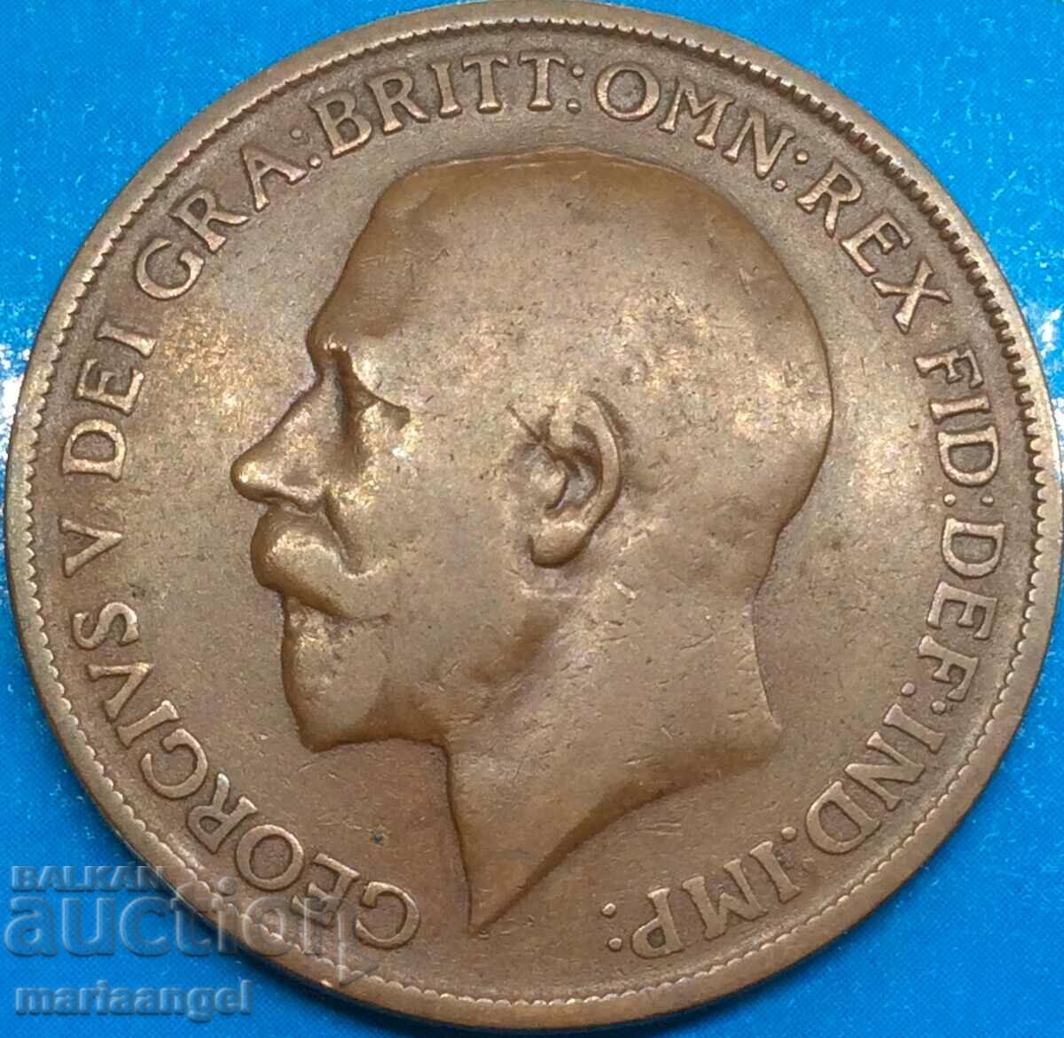 Great Britain 1 Penny 1912 George V 30mm Bronze