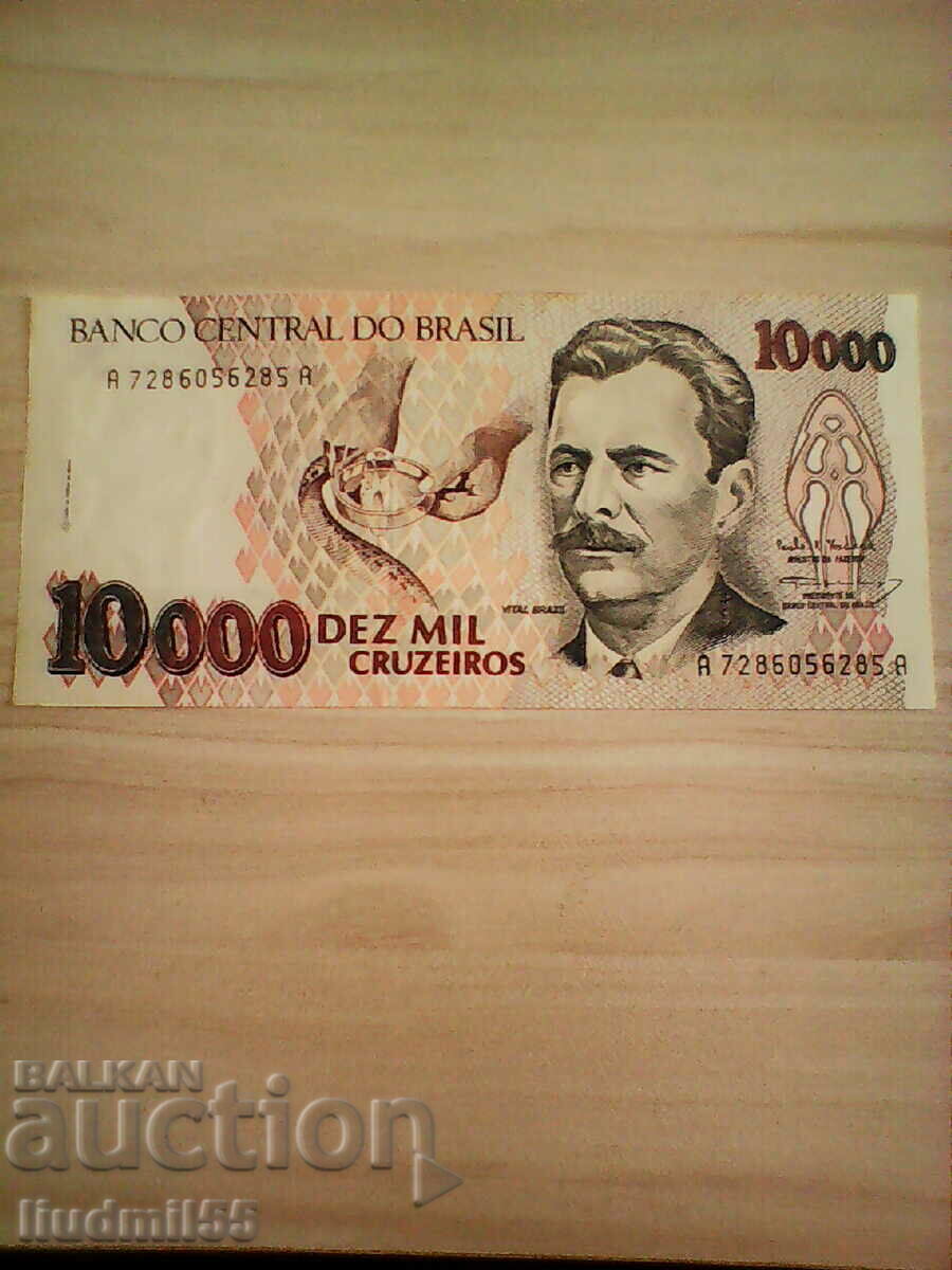 BRAZIL 10,000 Cruzeiro issue 1993