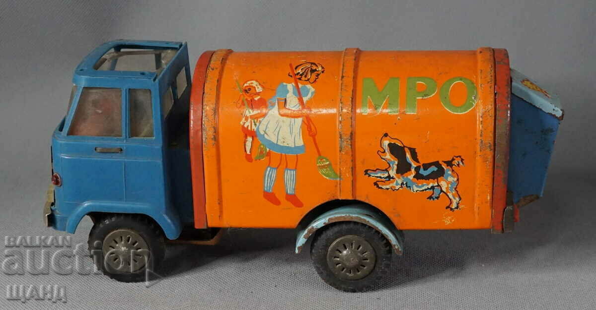 MPO Vechi model de jucărie din metal Camion de gunoi