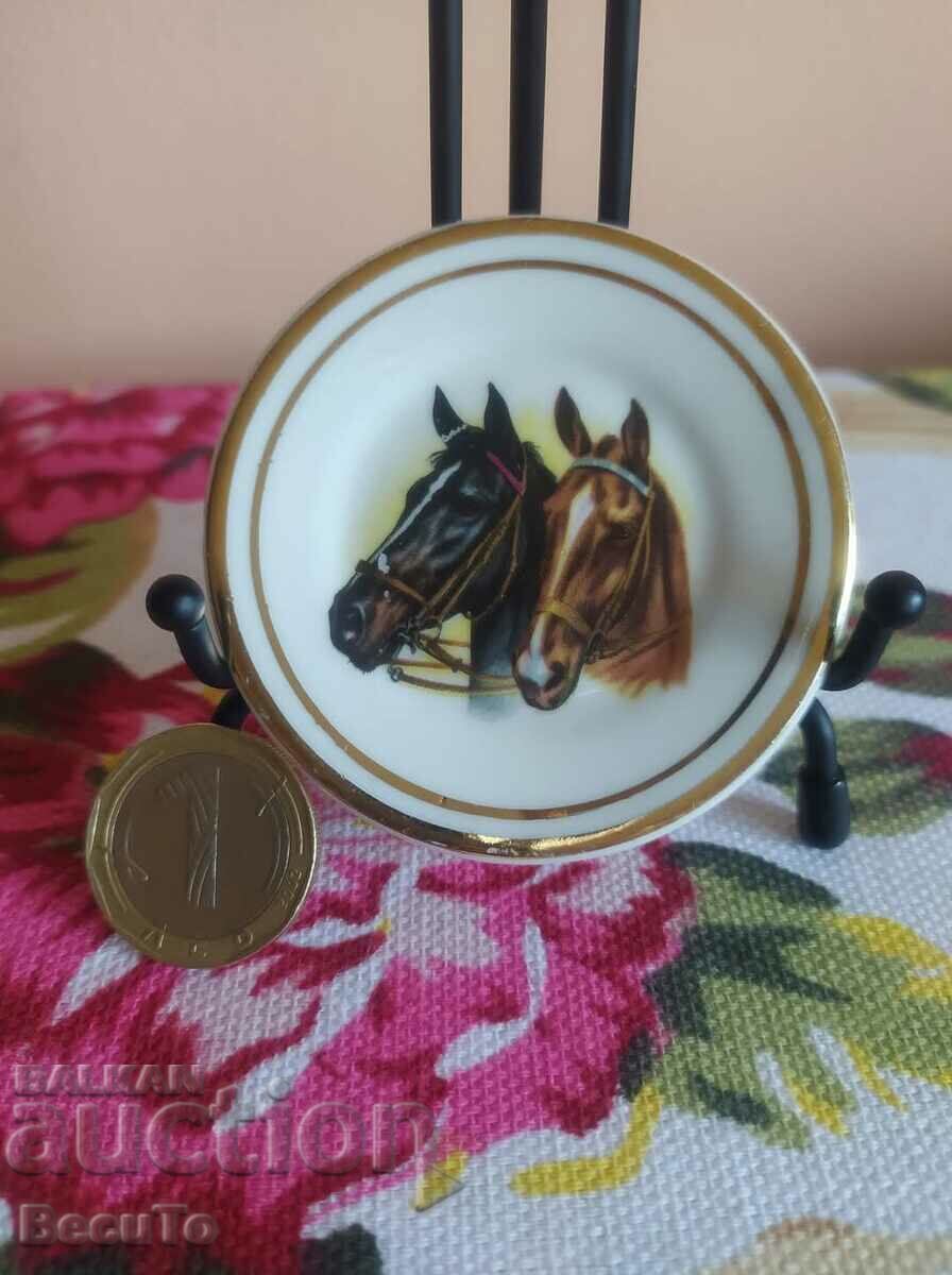 Miniature saucer with horses with price 7.00 BGN | € 3.58 Miniature saucer with horses with price 7.00 BGN | € 3.58