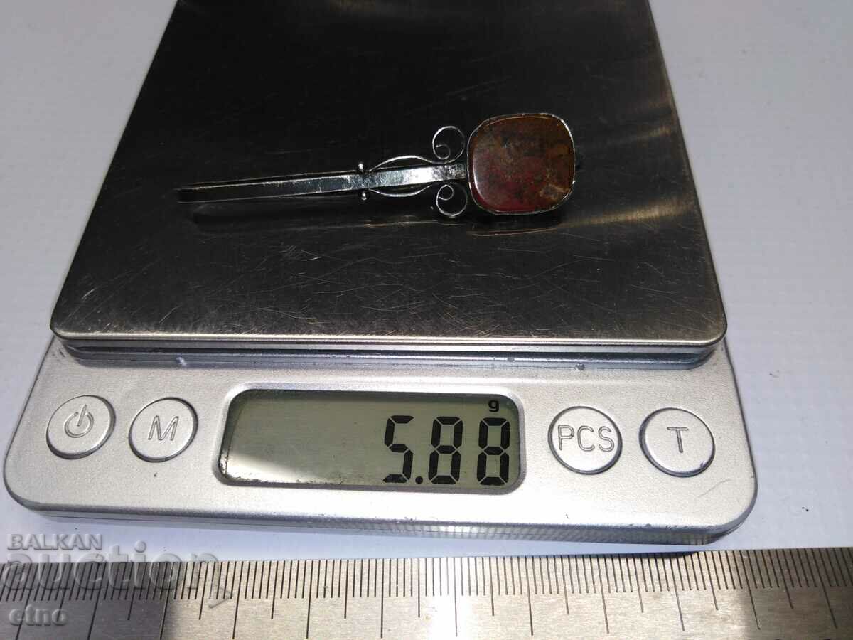 ETHNOGRAPHY - RENAISSANCE SILVER FIBA WITH STONE, SILVER 950 with price 35.00 BGN | € 17.90 ETHNOGRAPHY - RENAISSANCE SILVER FIBA WITH STONE, SILVER 950 with price 35.00 BGN | € 17.90