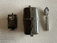 Military flashlight and canteen